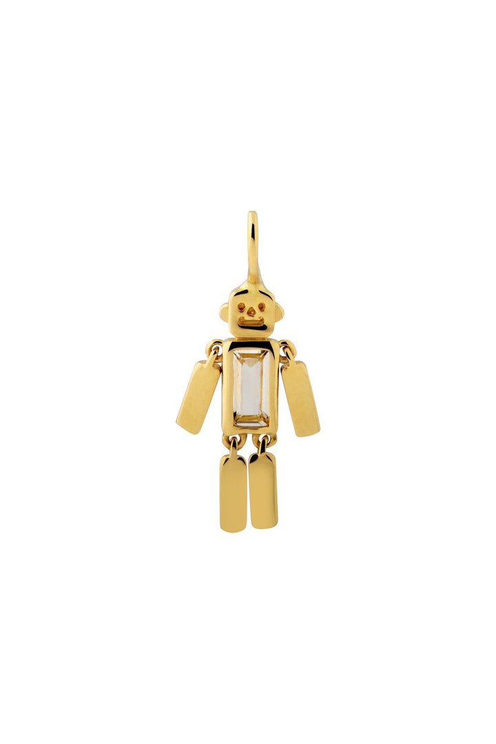 The Friendly Robot 18K Guld Vedhæng m. Topas