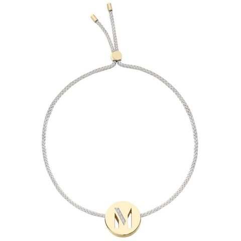 RUIFIER ABC's Bracelet M M 18ct Yellow Gold Vermeil Black