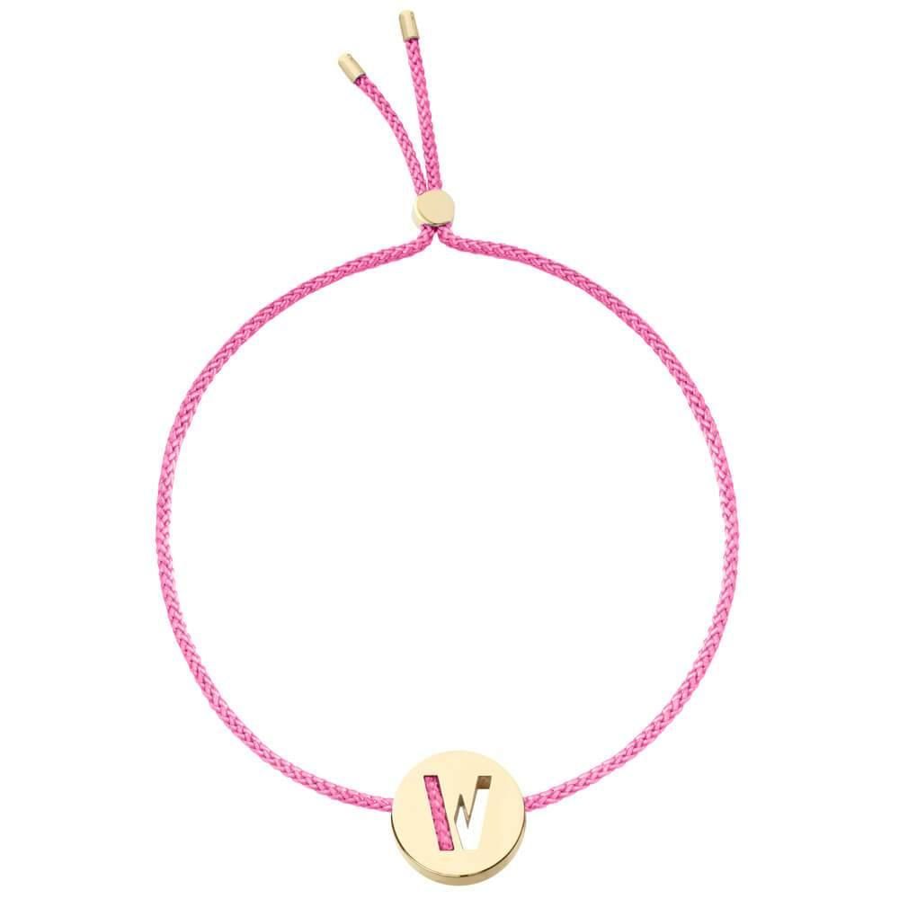 ABC's - W 18K Gold Plated Bracelet