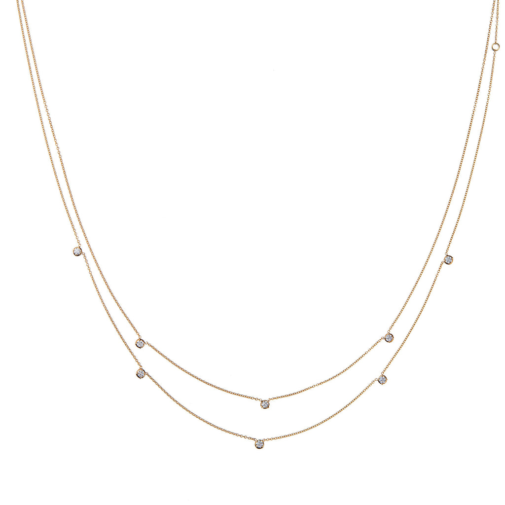 Stellar Five Star 18K Guld Halskæde m. Diamanter