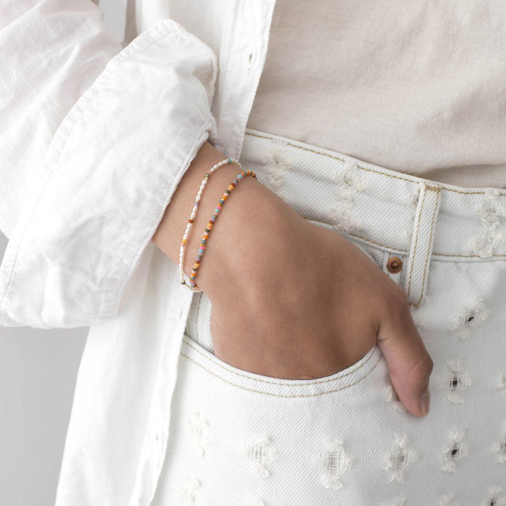 Tutti Gold Plated Bracelet w. Beads & Gemstones