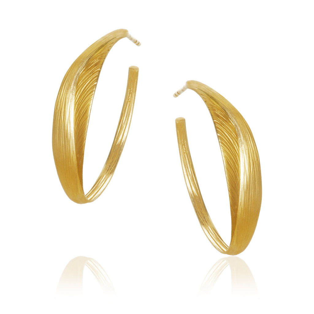Aura 18K Gold Hoops
