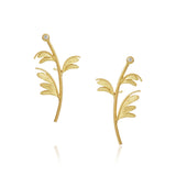 Aura 18K Gold Earrings w. Diamonds