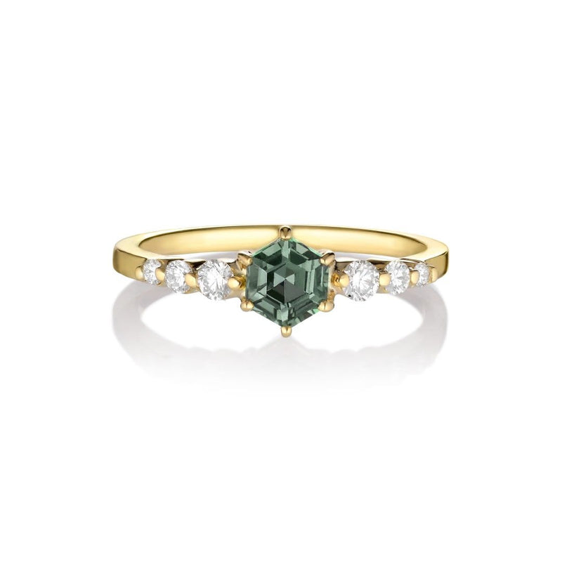 Adaraya Kola 18K Gold Ring w. Sapphires