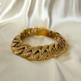 Ridge Chunky Chain 24K Gold Plated Necklace