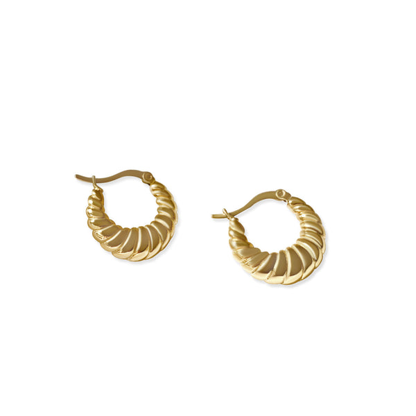 Croissant 18K Gold Plated Hoops