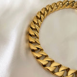 Mini Chunky Chain 24K Gold Plated Necklace