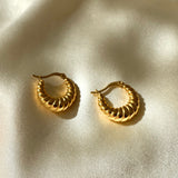 Croissant 18K Gold Plated Hoops
