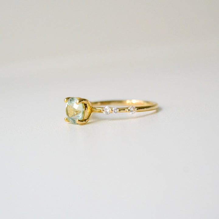 Ladaru Kola 18K Gold Ring w. Tourmaline & Diamonds