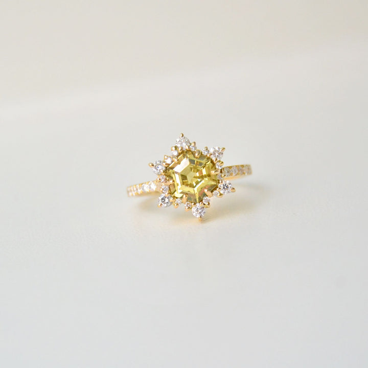 Piyali 18K Gold Ring w. Sapphire & Diamonds