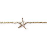Seastar Dream 18K Gold, Rosegold or Whitegold Bracelet w. Diamonds