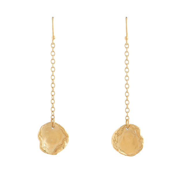 Arva Chain Drop Gold Plated Earrings