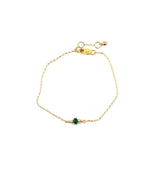 Aurora 14K Goldfilled Bracelet w. Malachite
