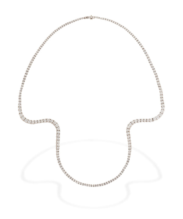 Aurora Pavé Halskette aus 18K Weißgold I Diamanten