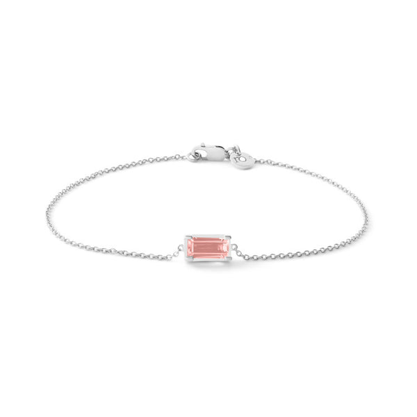 Nord Pink 18K Whitegold Bracelet w. Tourmaline & Diamond