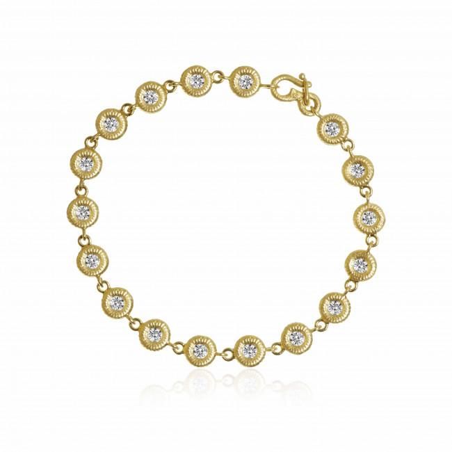 Glory 18K Gold Bracelet w. Diamonds