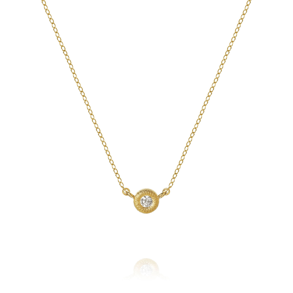 Balloon 18K Gold Necklace w. Diamond