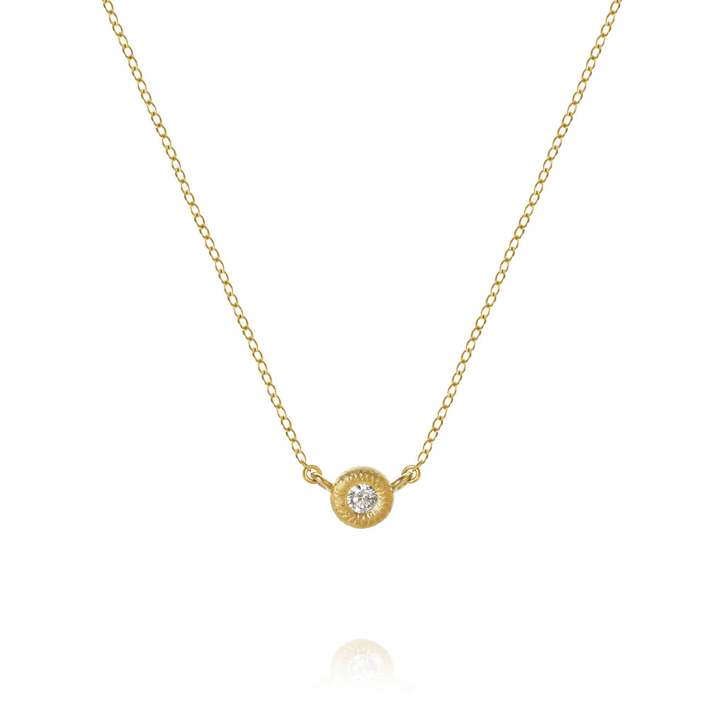Balloon 18K Gold Necklace w. Diamond