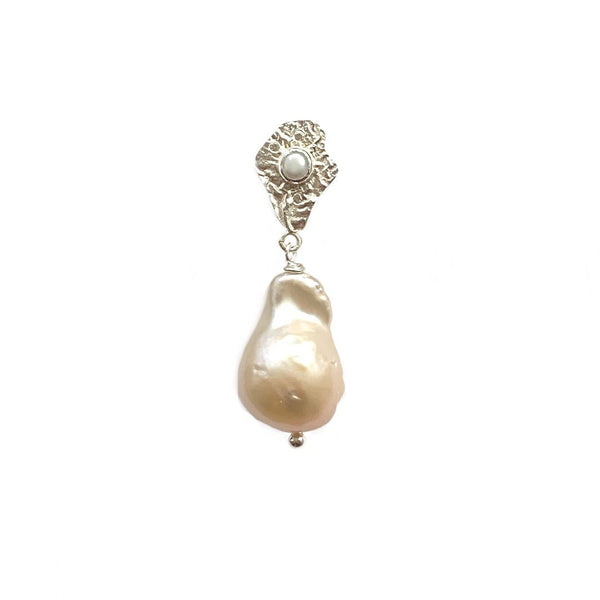 Barockperle Ohrring aus Silber I Perle
