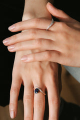 Stor Irregular Wife 18K Guld Ring m. Diamanter