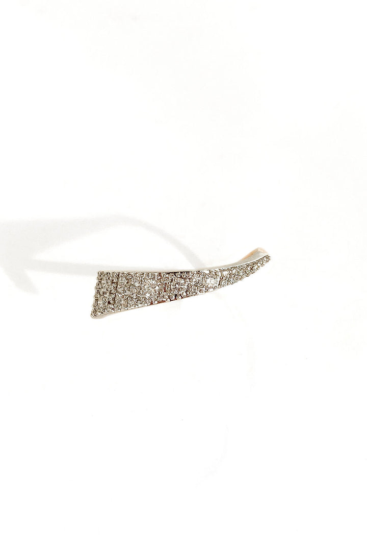 Stor Irregular Wife 18K Guld Ring m. Diamanter