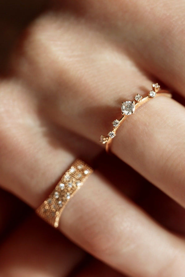 Big Très-Or 18K Guld Ring m. Diamanter