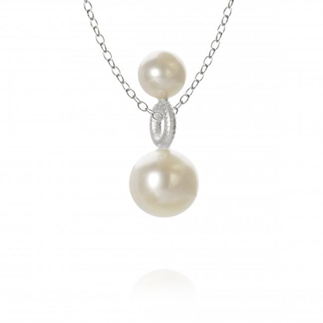 Large Balance Silver Pendants w. Pearls
