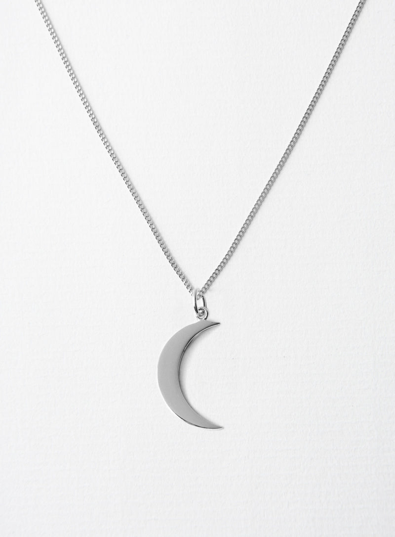 Big Moon Silver Necklace