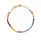 Back To Baja Gold Plated Bracelet w. Mixed coloured Beads