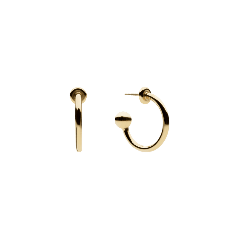 Ball Hoop-Ohrringe goldplattiert