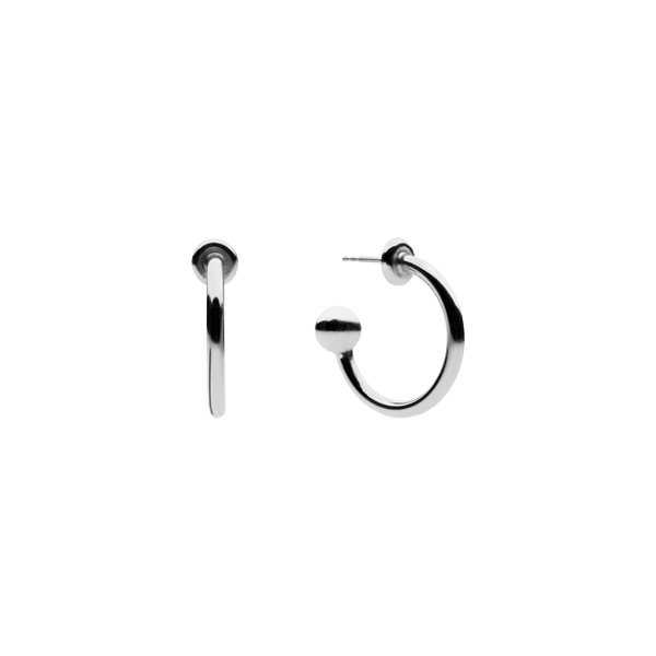 Ball Hoop-Ohrringe aus Silber