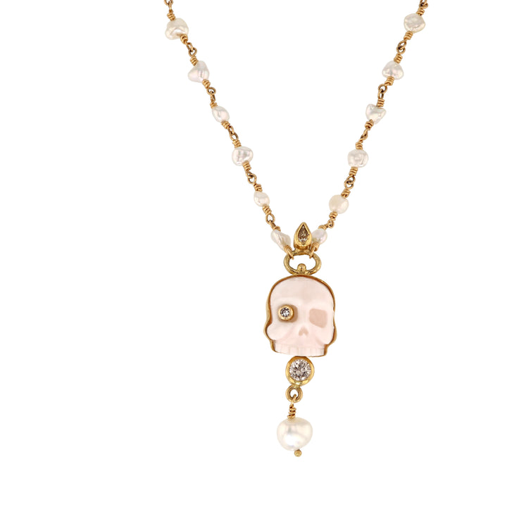 Memento Moderi Goldkette aus 18K & 22K I Diamant & Perlen