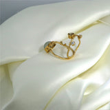 Semper 18K & 22K Gold Ring w. Aquamarine & Diamonds