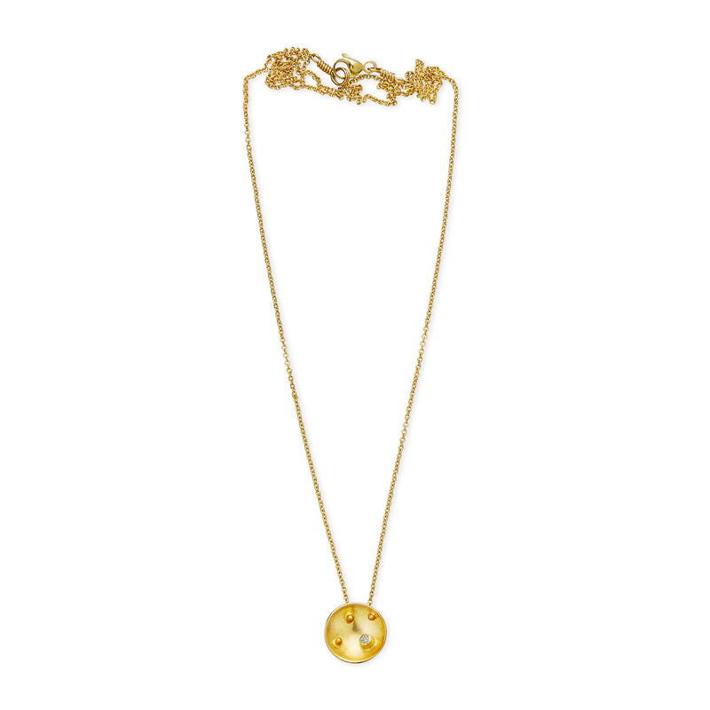 Diatom 18K Gold Necklace w. Diamond