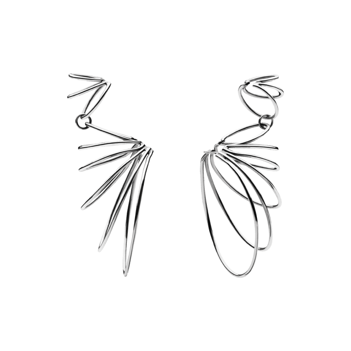 Multiple Big Hoop Earrings Silver