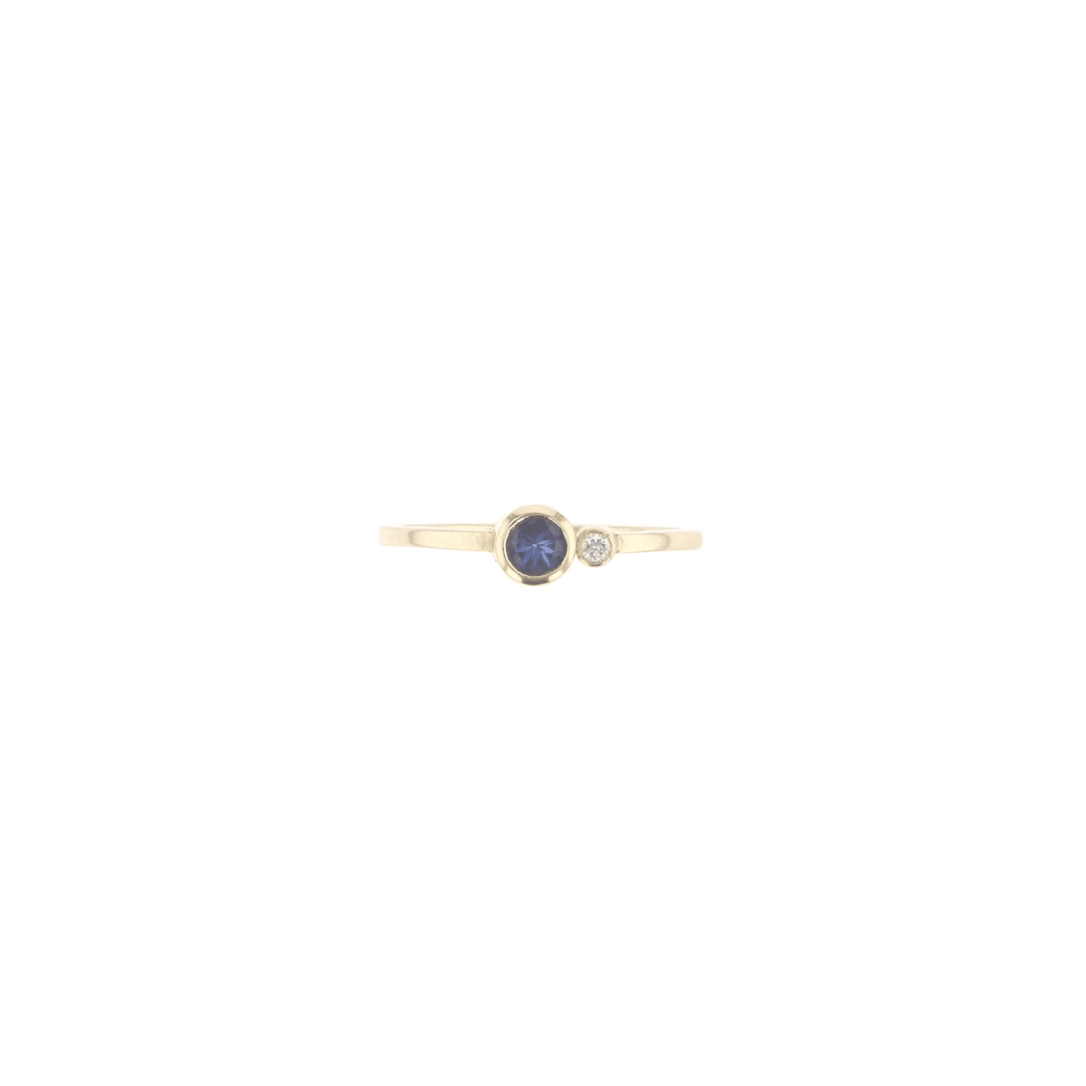 Miss Carla 14K Gold Ring w. Diamond & Tanzanite
