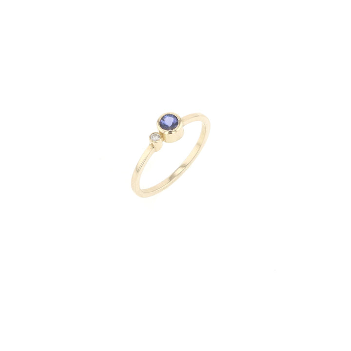 Miss Carla 14K Guld Ring m. Diamant og Tanzanite