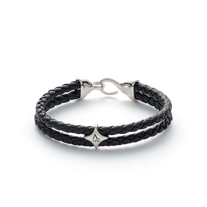 Black Bolo Rhodineret sølv Armbånd