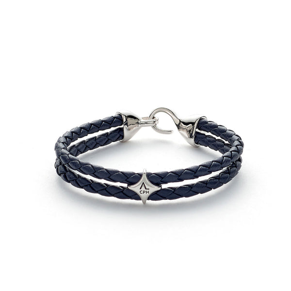 Blue Bolo Silver Bracelet