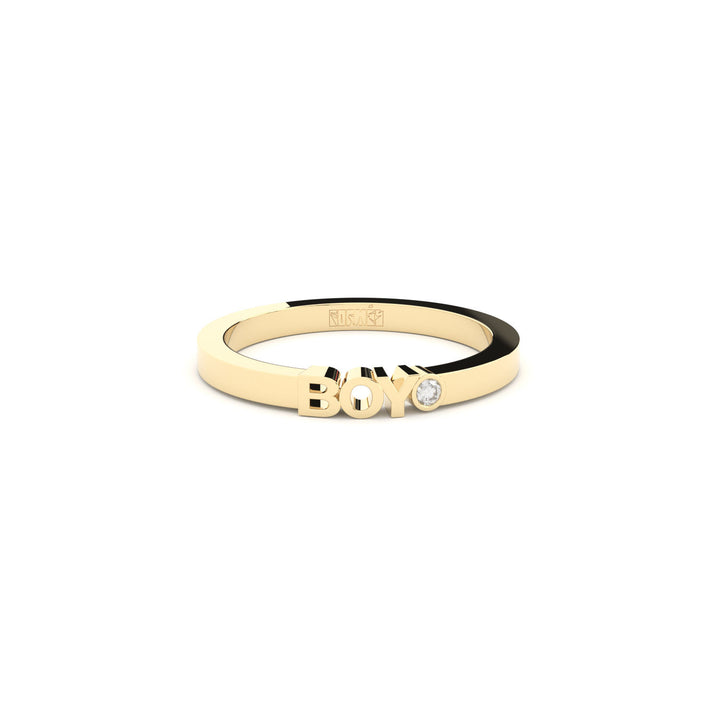 Becoming Boy 14K eller 18K Guld Ring m. Lab-Grown Diamant