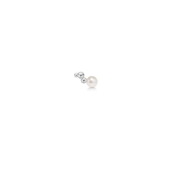 Bubble Ohrringe aus Silber I Weiße Perle