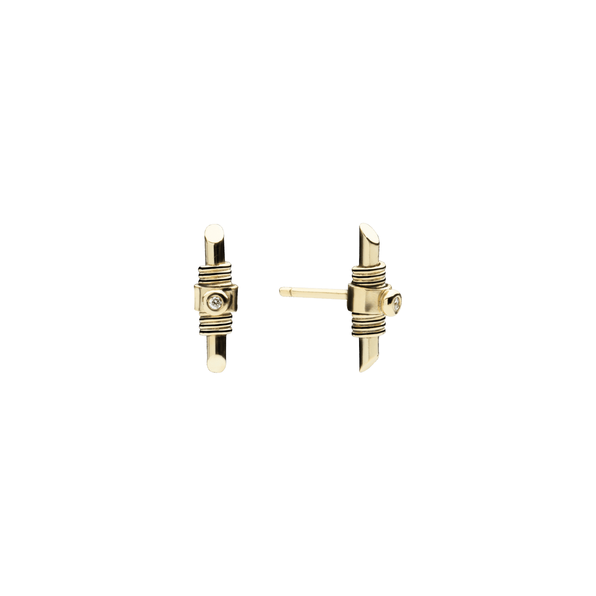 Bullet Earrings Gold