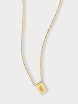 Initial tag necklace