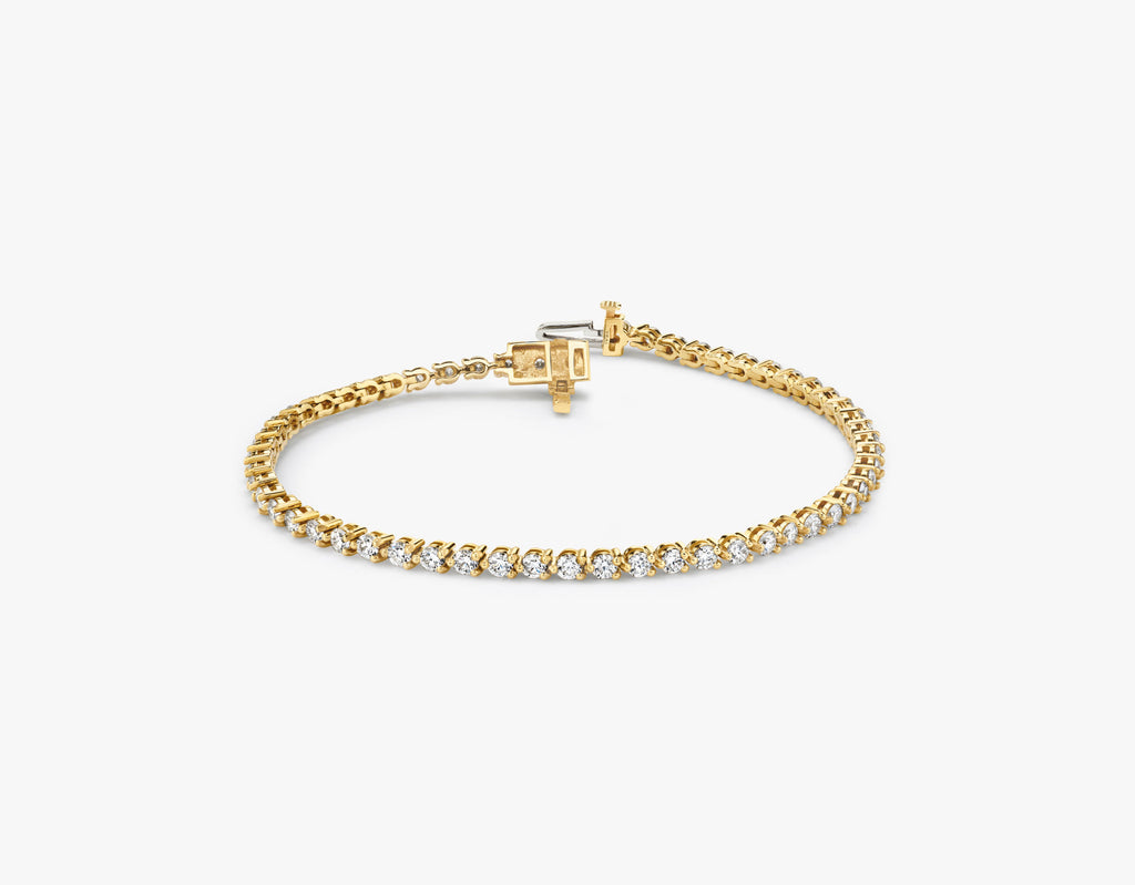 Petitie 14K Gold Tennis Bracelet w. Lab-Grown Diamonds