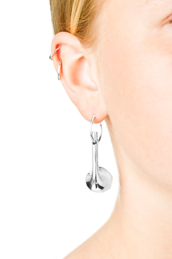 Earphone Silver Hoop