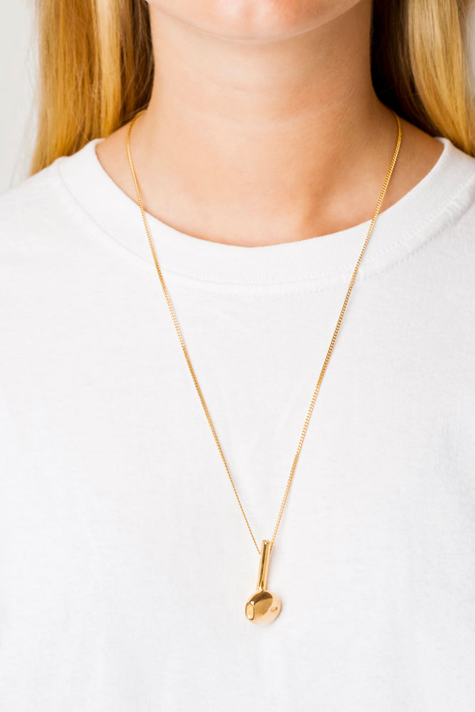 Single earphone Gold Plated Necklace