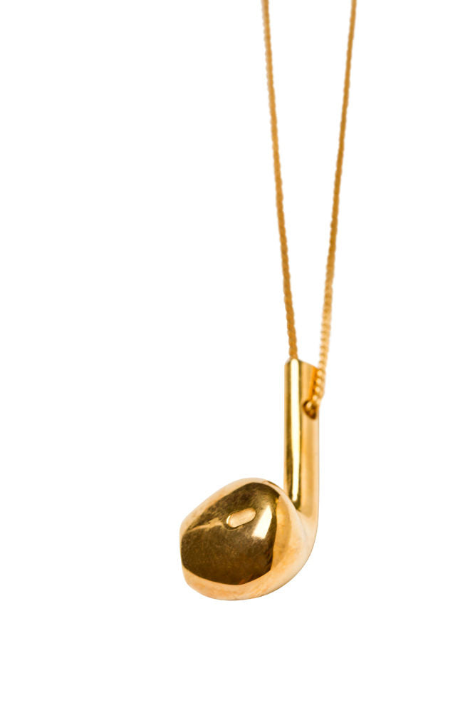 Single earphone Gold Plated Necklace