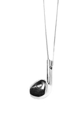 Single earphone Silver Necklace