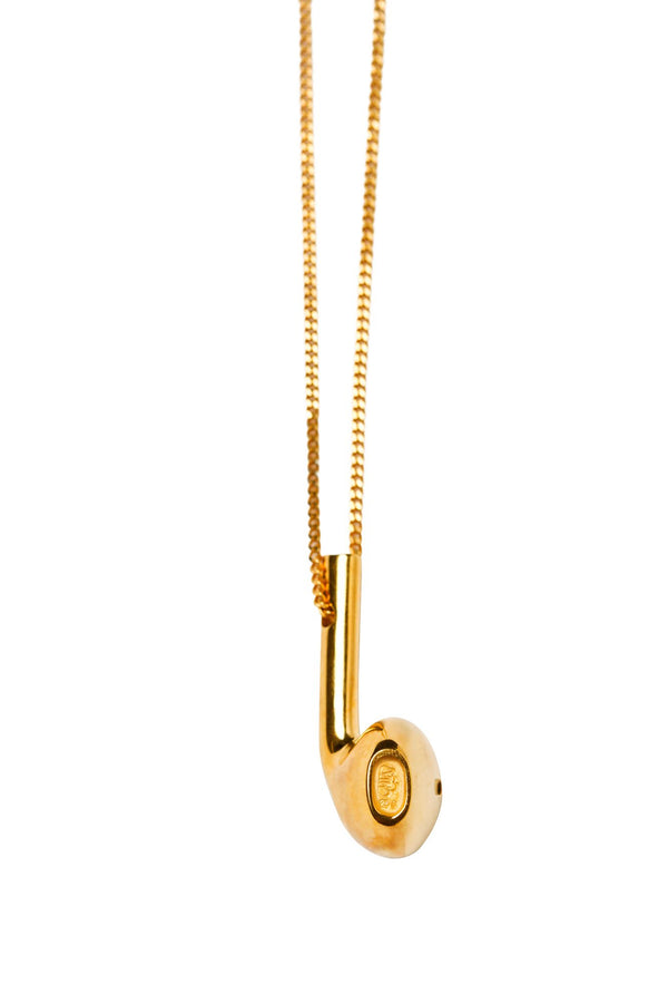 Single earphone Gold Plated Necklace