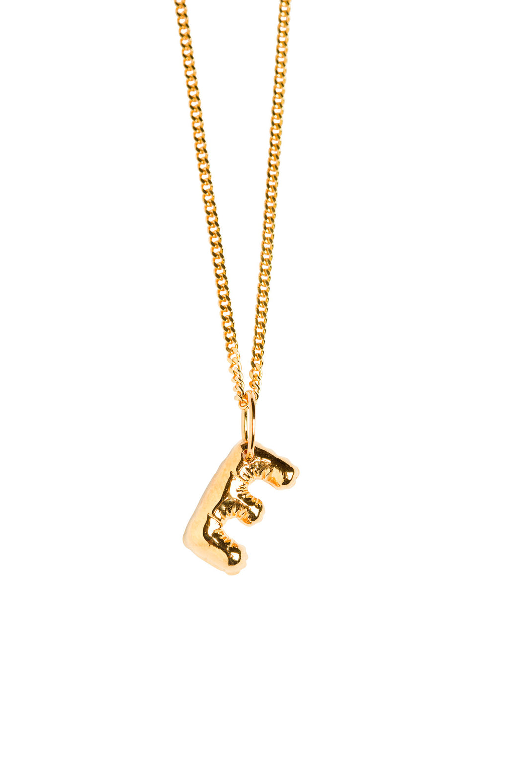 Letter E Gold Plated Necklace